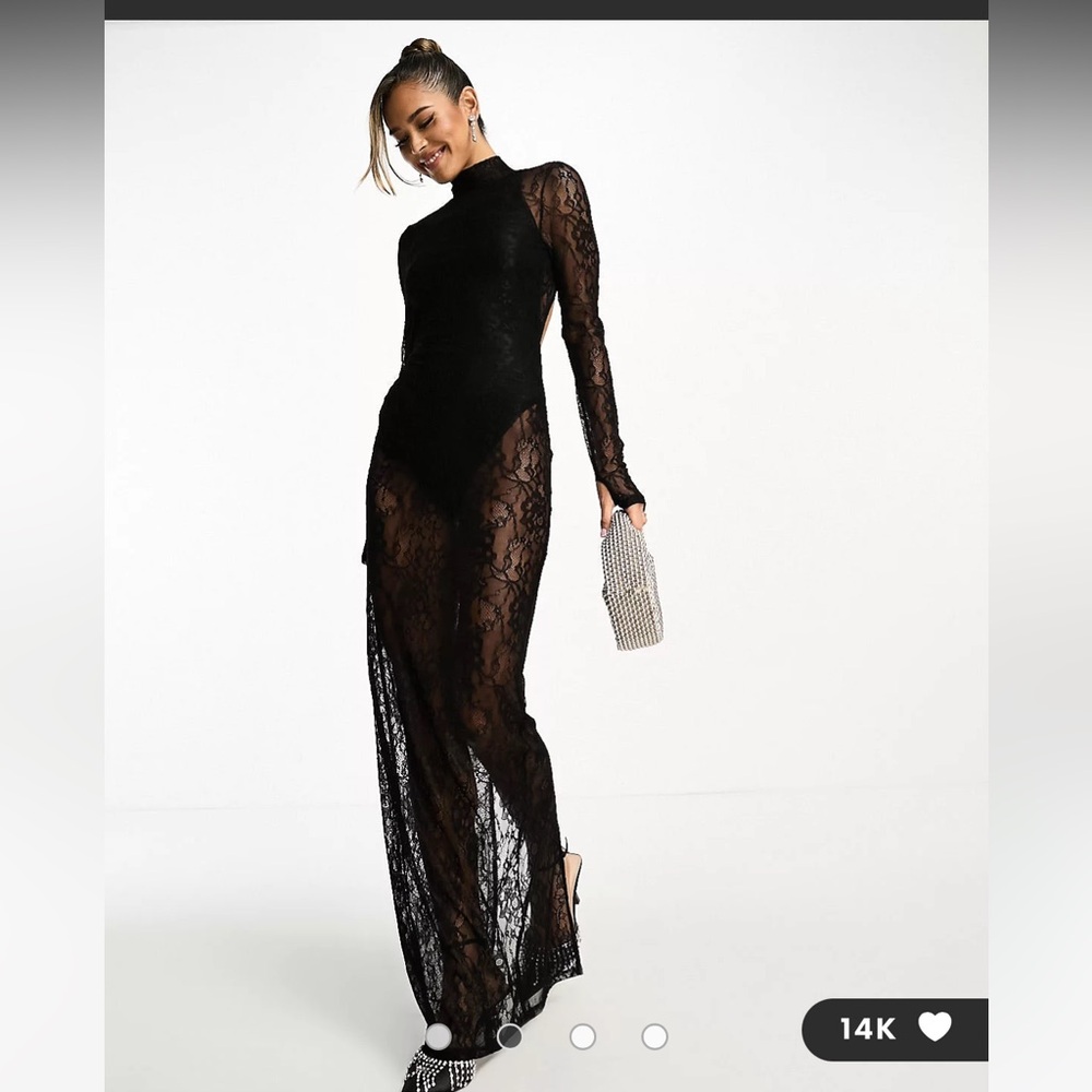 ASOS Sheer overlay Maxi dress